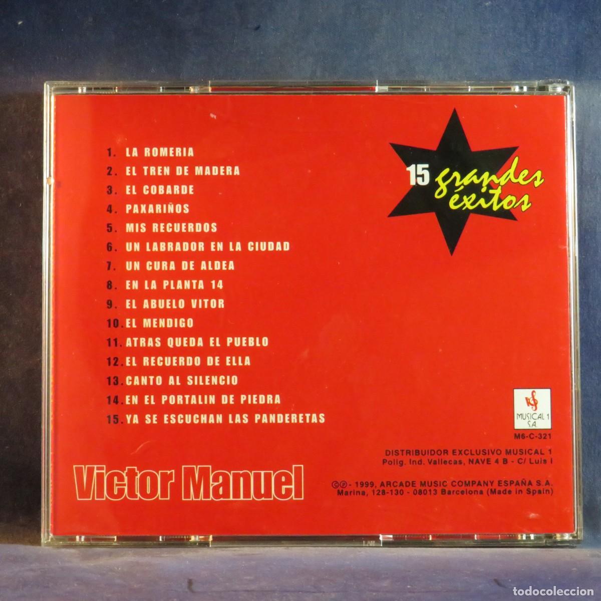 CDs de m&uacute;sica: V&Iacute;CTOR MANUEL &ndash; 15 GRANDES EXITOS - CD - Foto 2