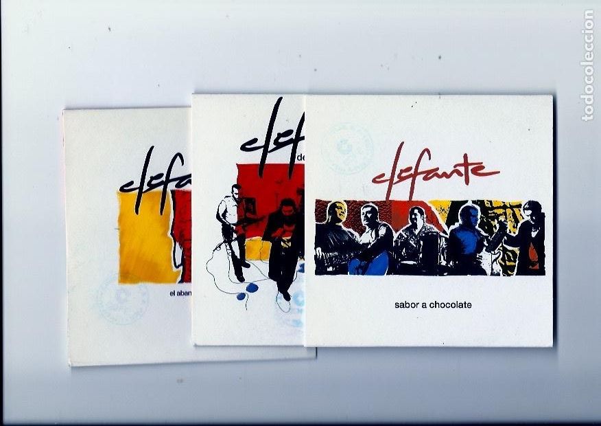 CDs de M&uacute;sica: ELEFANTE. Sabor a chocolate. El abandonao. De la noche a la ma&ntilde;ana (3 cd single)
