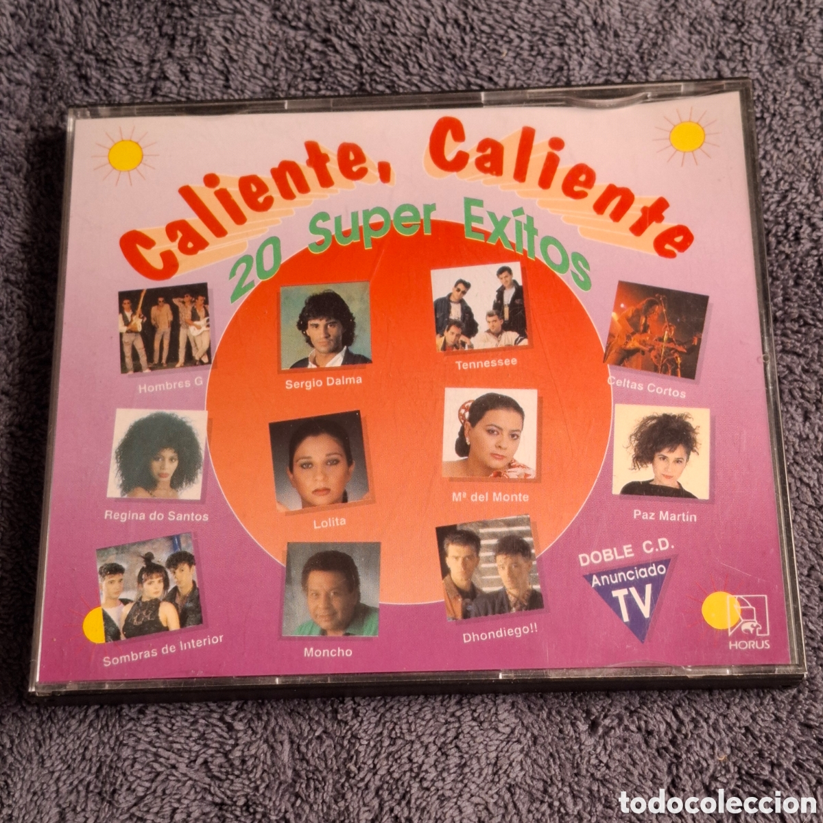 CDs de M&uacute;sica: CD79. Caliente, Caliente, &Aacute;lbum, 20 Super &Eacute;xitos de 2 Cd's, Horus, 1991.