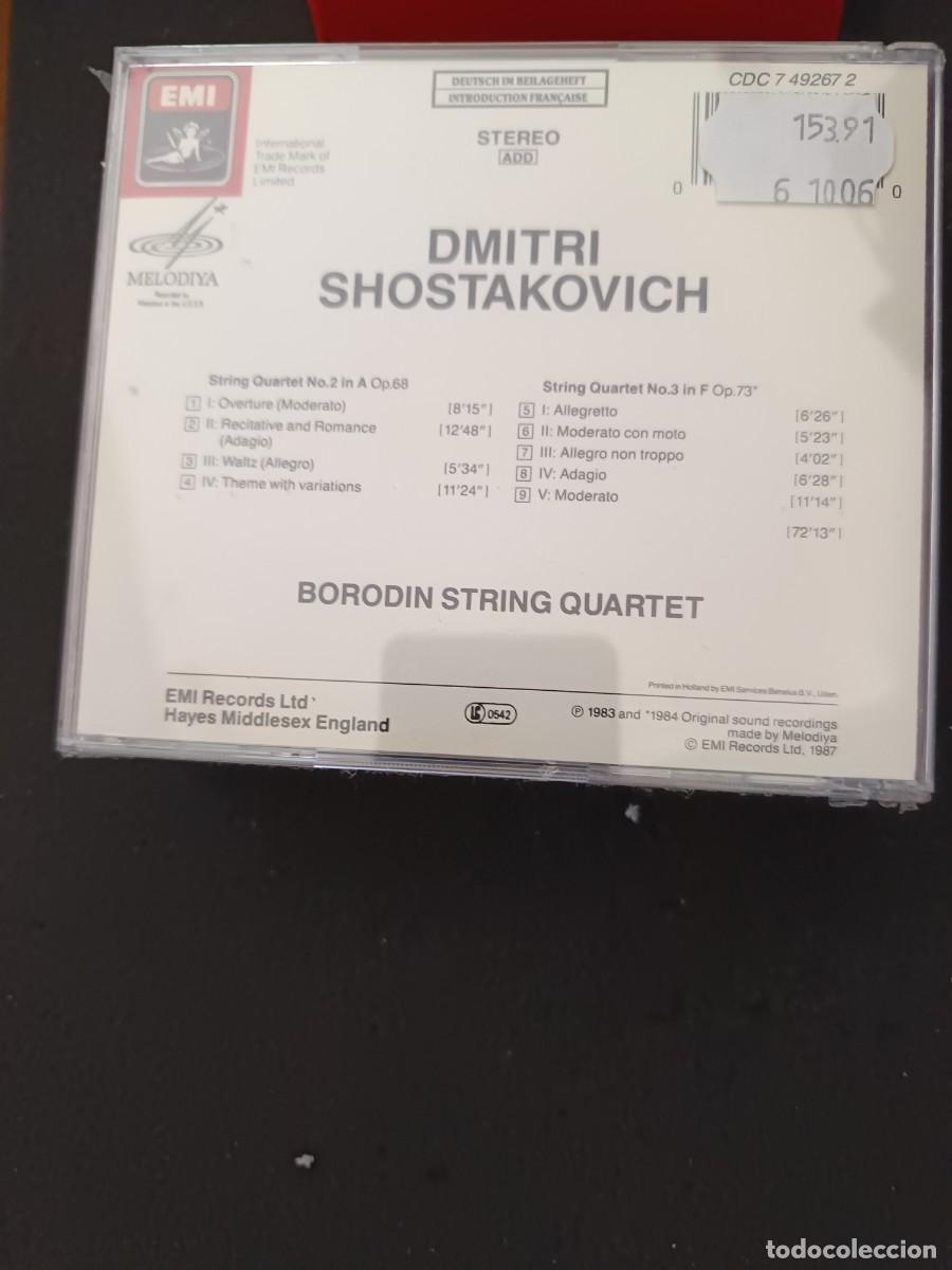 CDs de m&uacute;sica: SHOSTAKOVICH: STRING QUARTETS 2 & 3. BORODIN STRING QUARTET - Foto 2