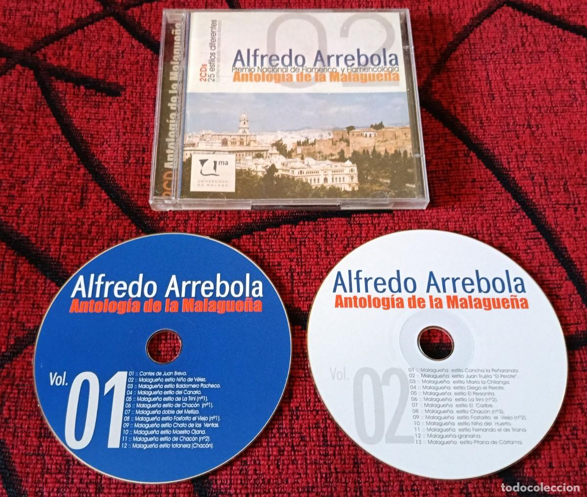CDs de M&uacute;sica: ALFREDO ARREBOLA ** Antolog&iacute;a De La Malague&ntilde;a ** CD DOBLE