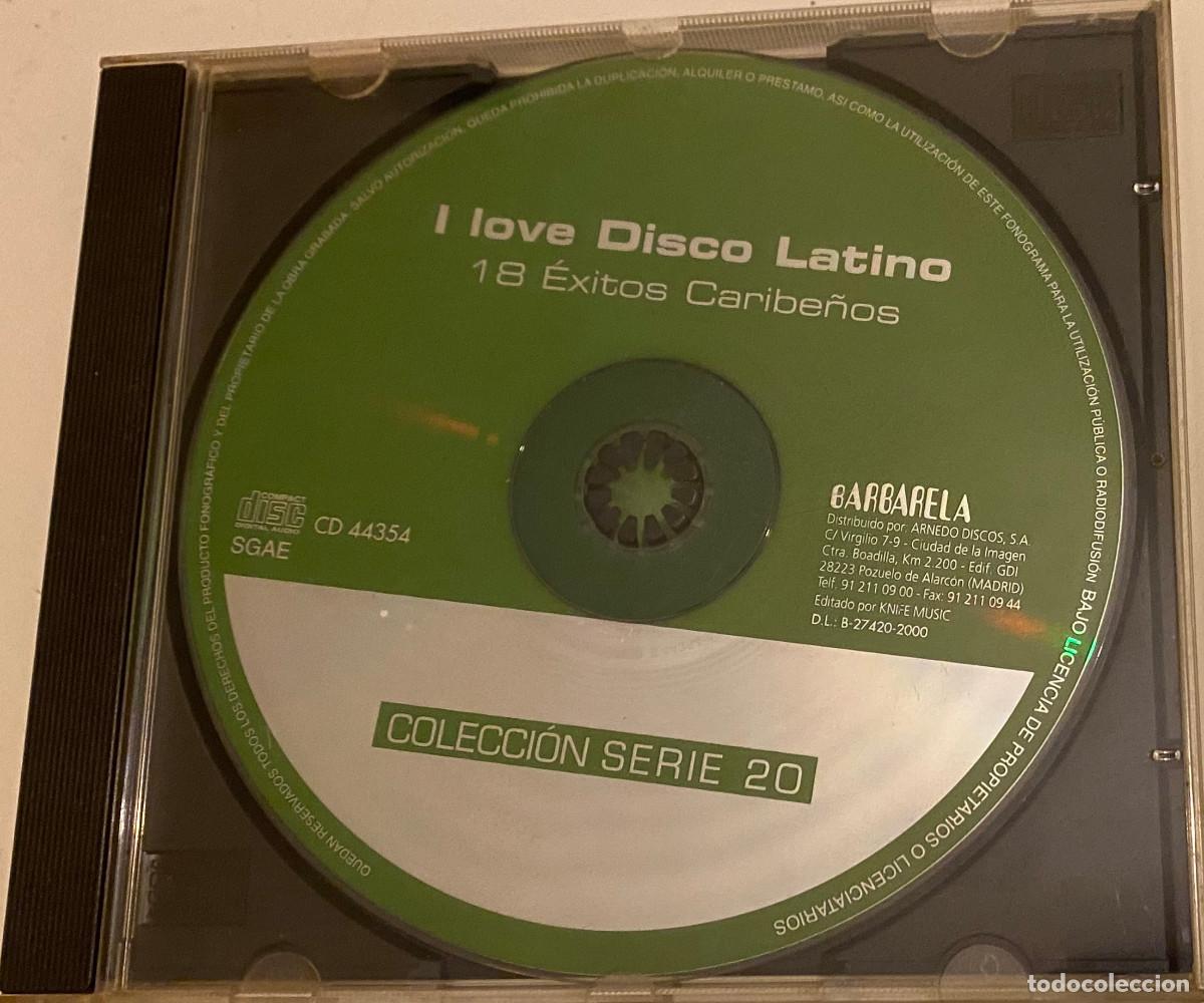 CDs de M&uacute;sica: 'I Love Disco Latino'. Reyes del Tr&oacute;pico, Tom&aacute;s Ortiz, Faro Barrios, etc. 14 temas. Sin car&aacute;tula.