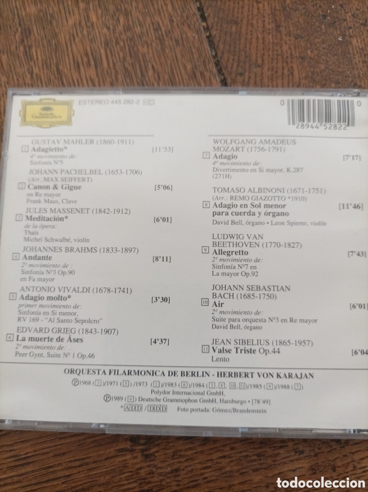 CDs de m&uacute;sica: Karajan. Adagio. Cd. - Foto 2
