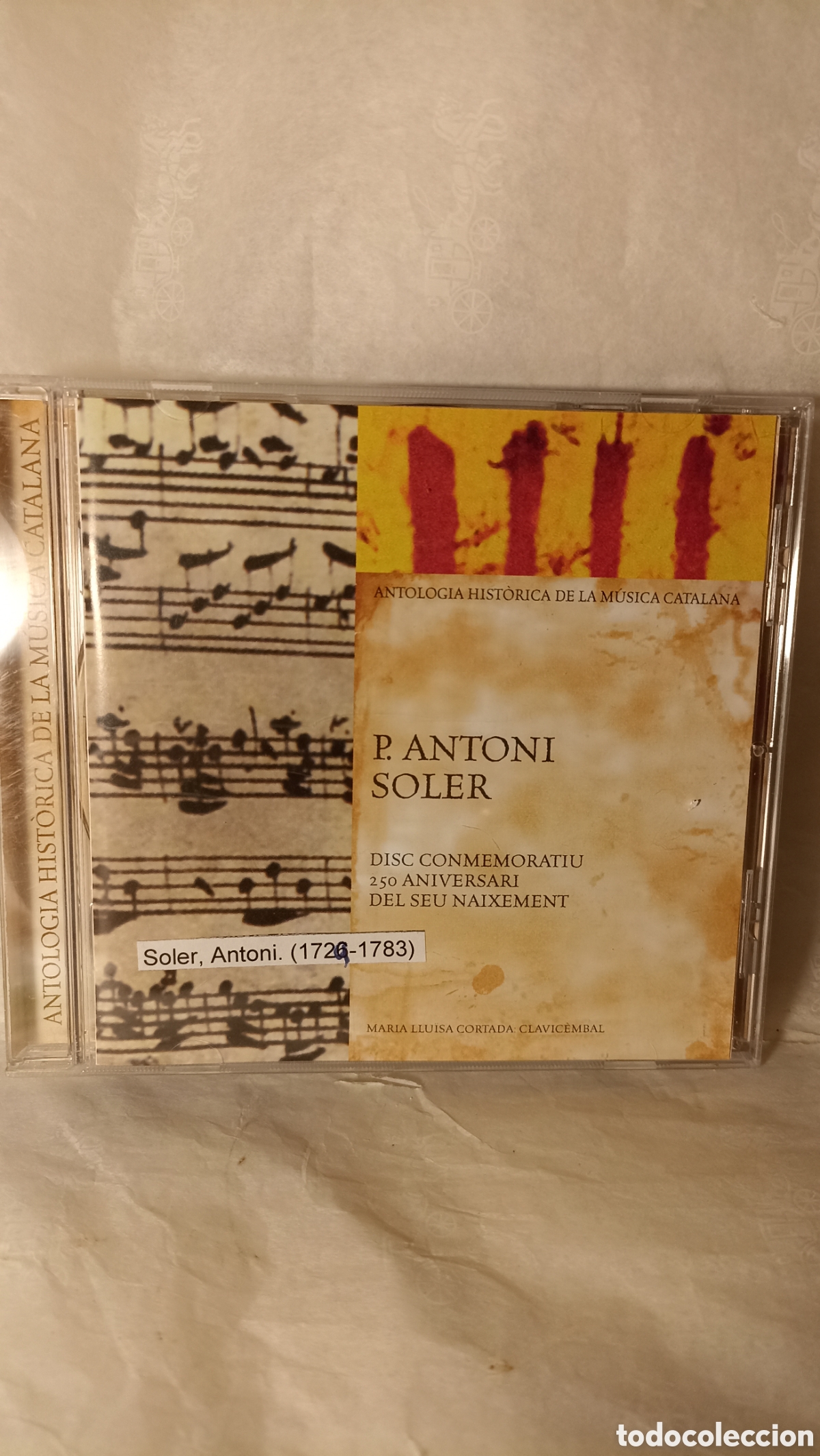 CDs de M&uacute;sica: compositor catal&aacute;n Antoni Soler, interpretadas por Maria Llu&iuml;sa Cortada.