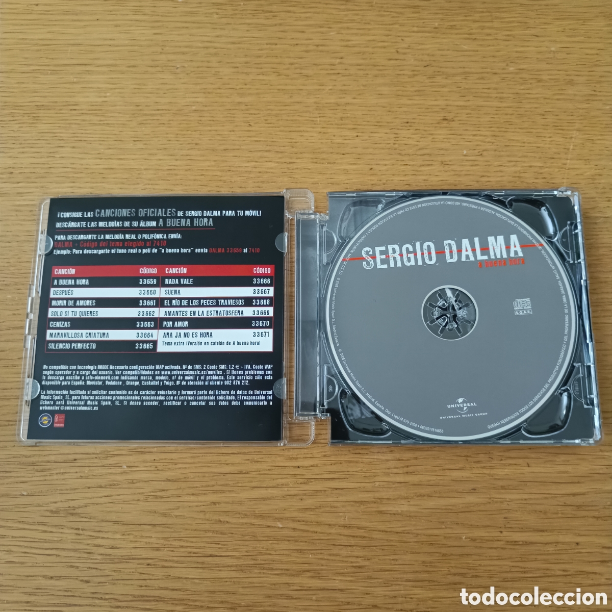 CDs de m&uacute;sica: Sergio Dalma CD A Buena Hora - Foto 3