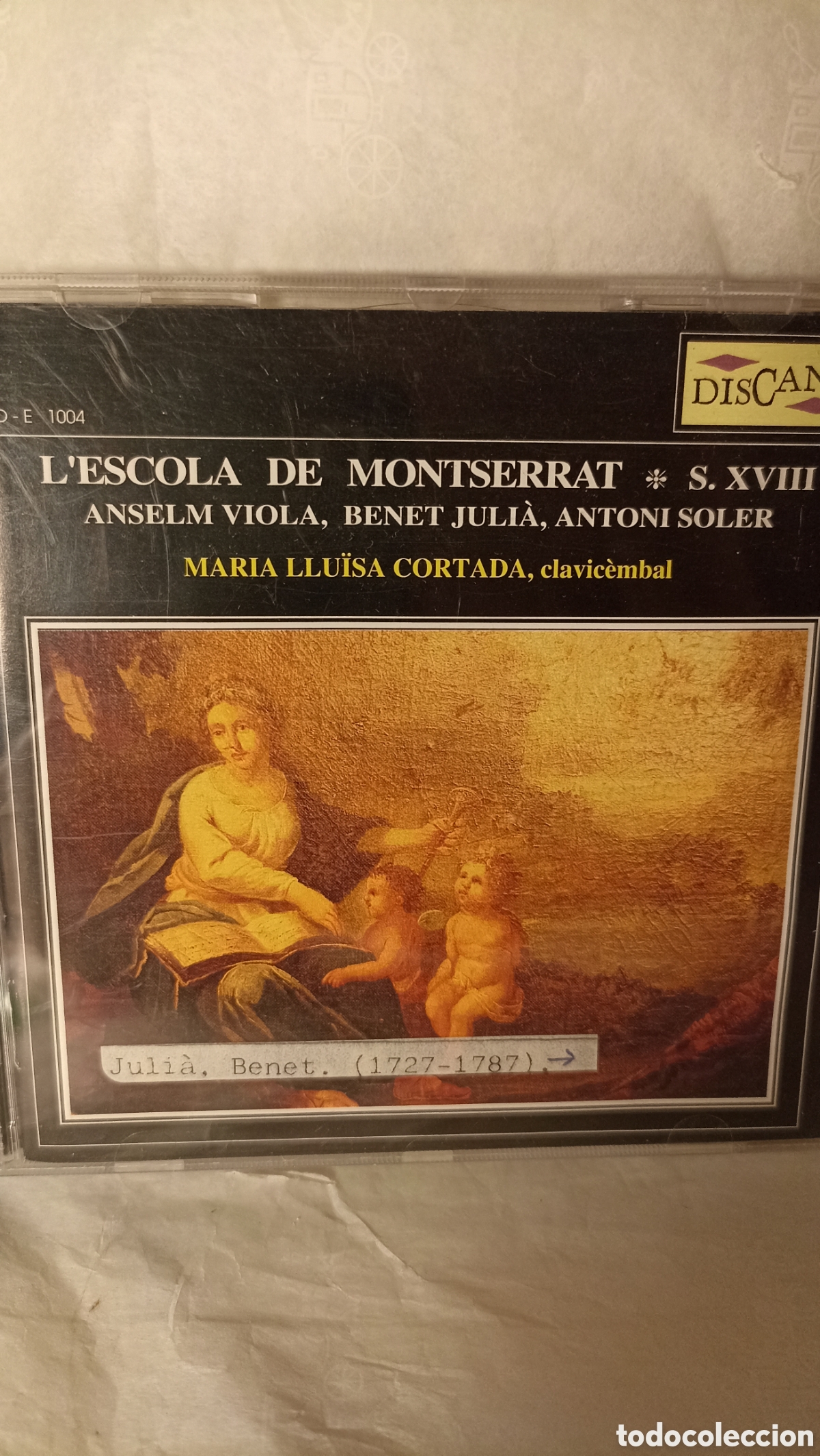 CDs de M&uacute;sica: Escuela de Montserrat del siglo XVIII, interpretada por Maria Llu&iuml;sa Cortada al clavec&iacute;n.