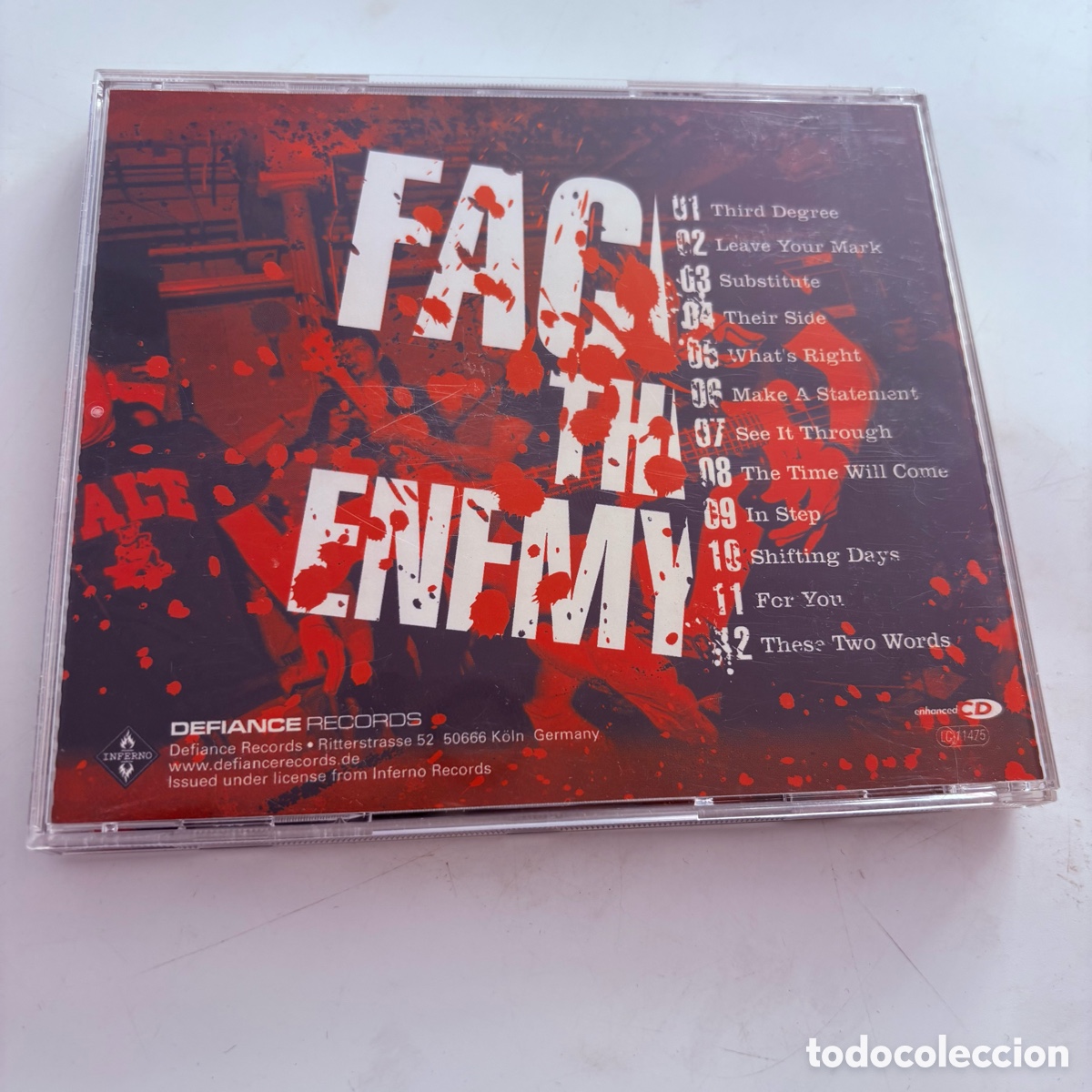 CDs de m&uacute;sica: Cd face the enemy these two words del 2003 hardcore - Foto 3
