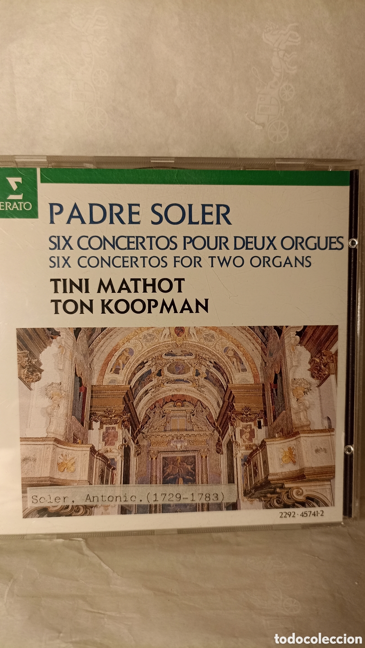 CDs de M&uacute;sica: (Seis Conciertos para dos &oacute;rganos) del Padre Antonio Soler, interpretado por Ton Koopman y Tini Math