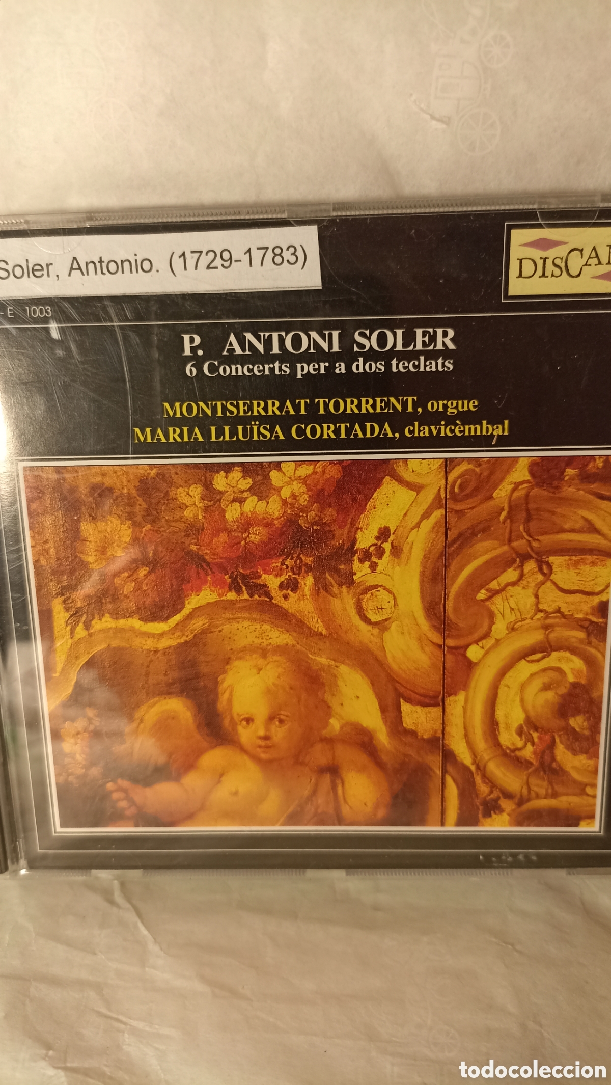 CDs de M&uacute;sica: &rdquo;6 Concerts Per A Dos Teclats&rdquo; del compositor P. Antoni Soler,