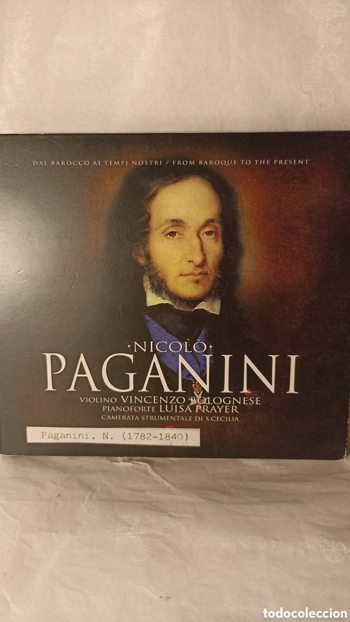 CDs de M&uacute;sica: &rdquo;Nicolo Paganini&rdquo; interpretado por Vincenzo Bolognese y Luisa Prayer.