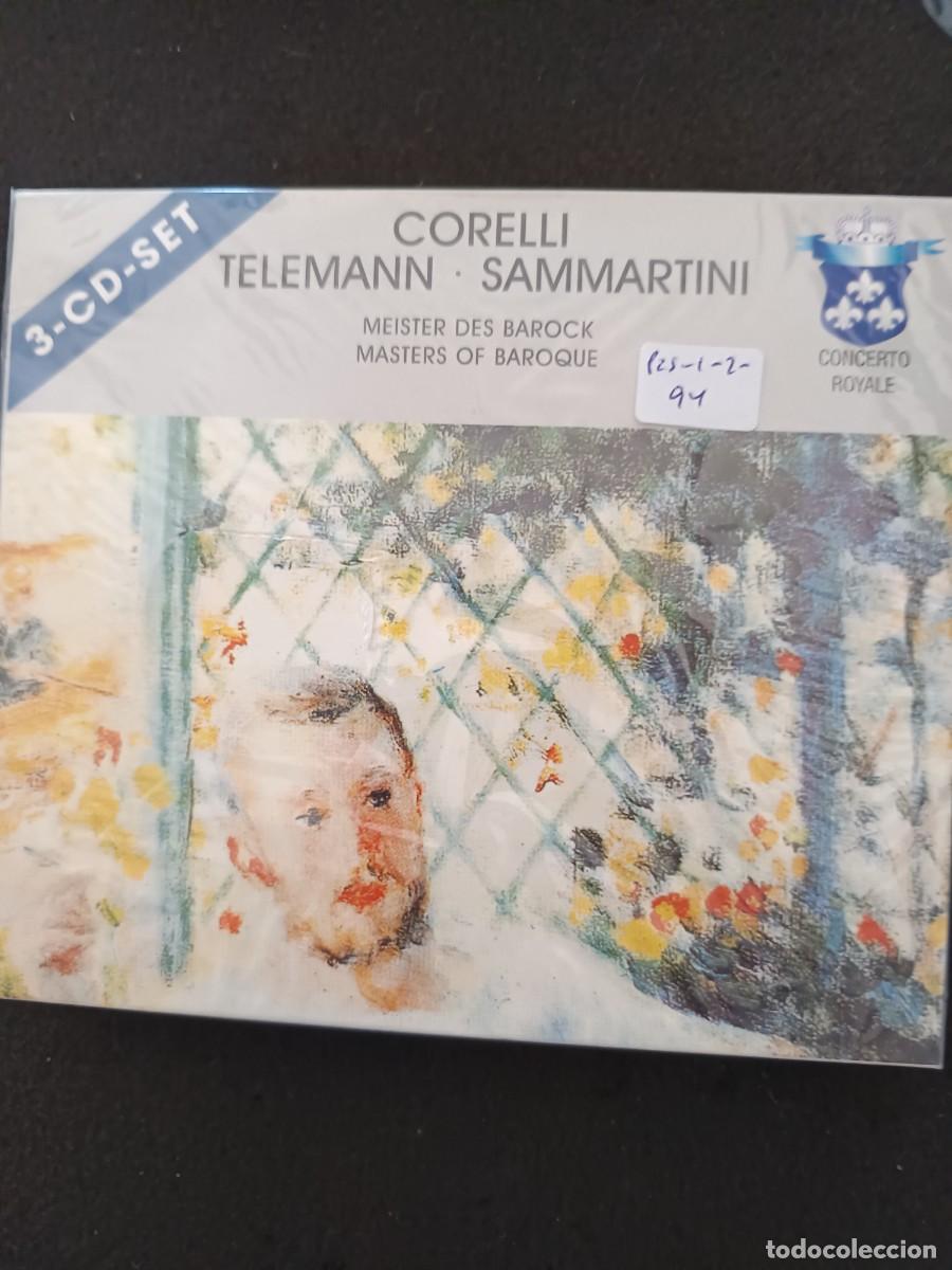 CDs de M&uacute;sica: 3 CD SET. CORELLI / TELEMANN /SAMMARTINI. MEISTER DES BAROCK