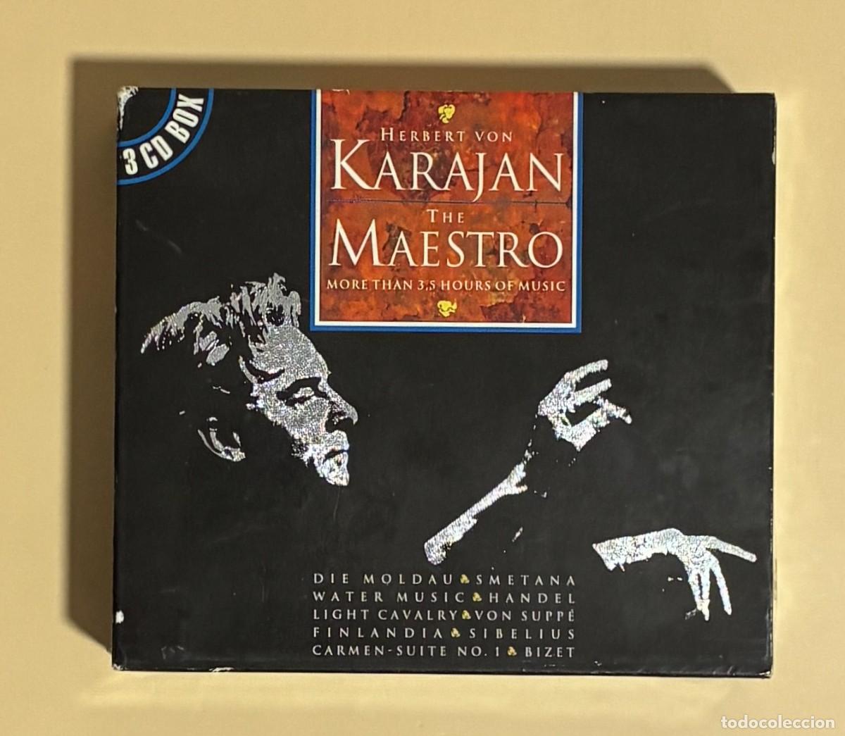 CDs de M&uacute;sica: 3 Cd's. Herbet von Karajan. The Maestro. Edicion _Disky 1996 (1092CD)