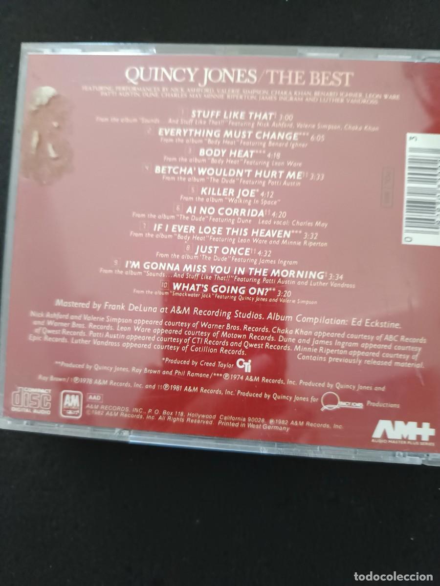 CDs de m&uacute;sica: QUINCY JONES. THE BEST - Foto 2