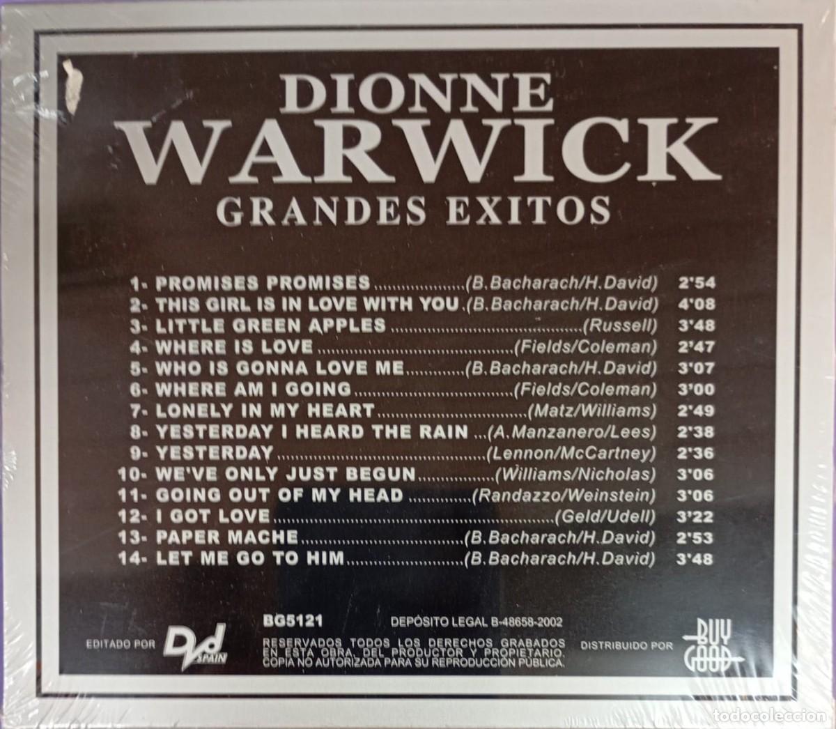 CDs de m&uacute;sica: DIONNE WARWICK, GRANDES EXITOS. CD PRECINTADO - Foto 2
