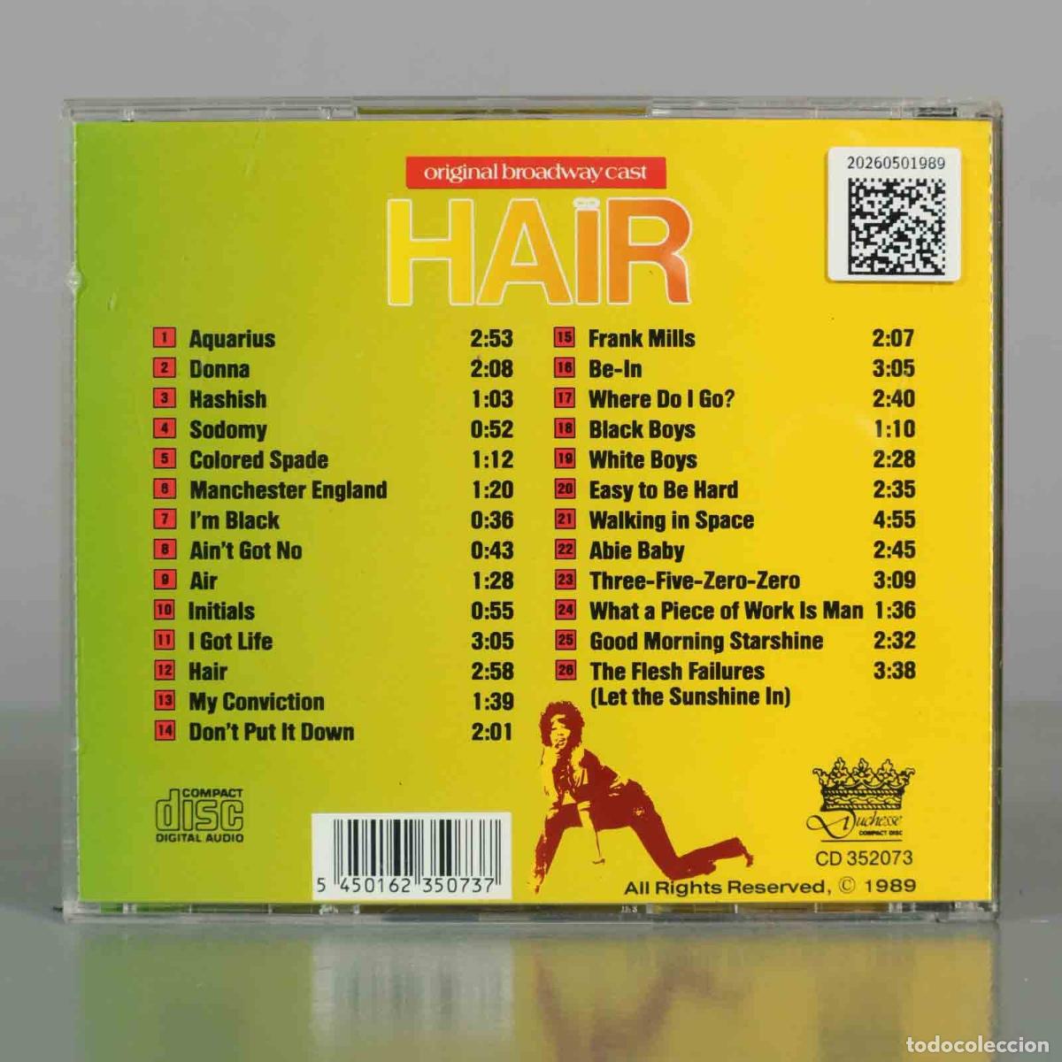 CDs de M&uacute;sica: CD. Hair - The American Tribal Love-Rock Musical - Original Broadway Cast, Galt MacDermot, Rado, G