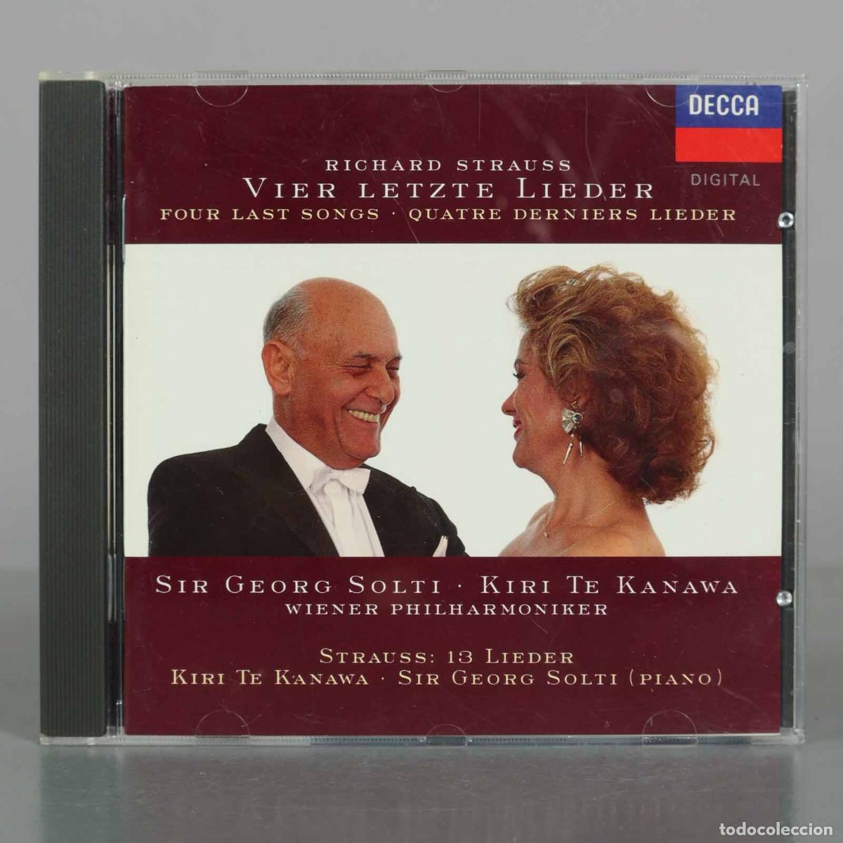 CDs de M&uacute;sica: CD. Richard Strauss: Vier letzte Lieder, 13 Lieder - Kiri Te Kanawa, Sir Solti, Wiener Philharmoni