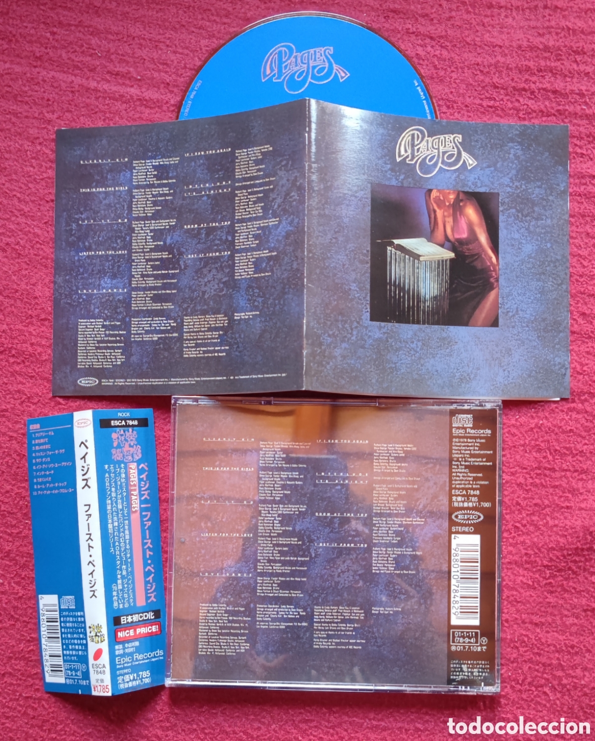CDs de M&uacute;sica: PAGES: s/t. Cd Aor West Coast. Edici&oacute;n Original 1978. Made in Japan con Obi. Como Nuevo. Muy raro.