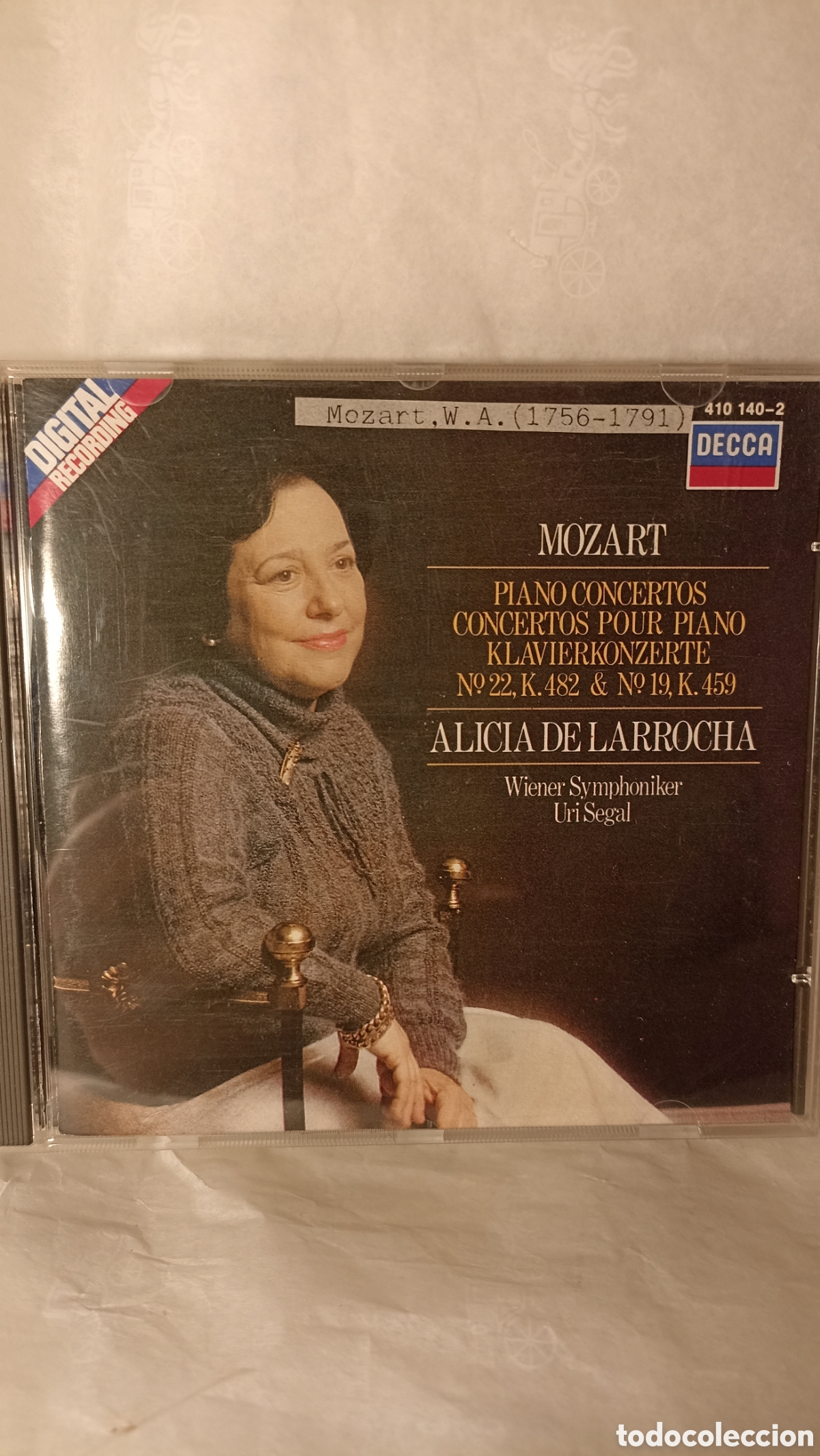 CDs de M&uacute;sica: Mozart: Piano Concertos Nos. 19 & 22, interpretado por Alicia de Larrocha con la Wiener Symphoniker,