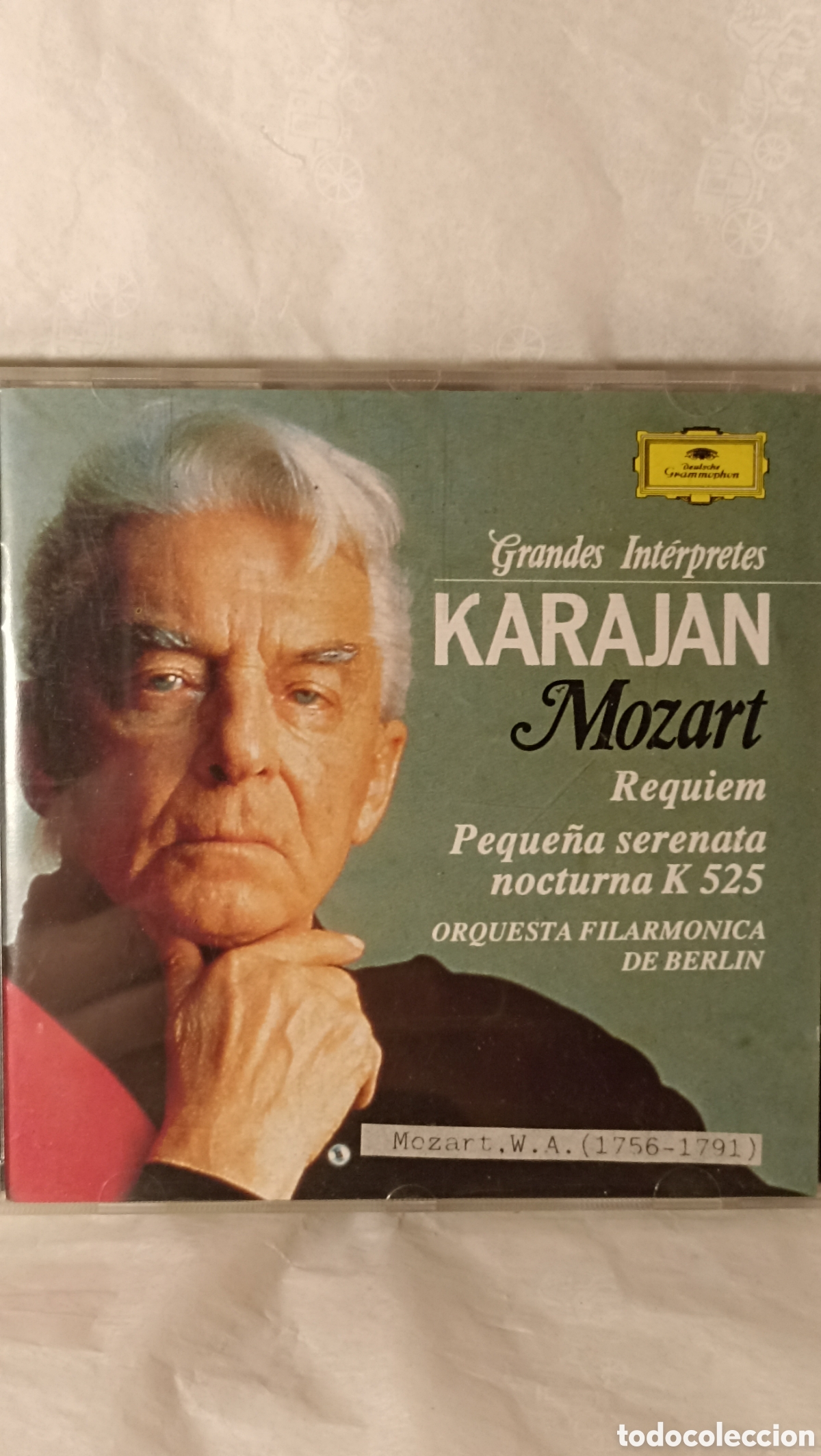 CDs de M&uacute;sica: Wolfgang Amadeus Mozart interpretadas por Herbert von Karajan y la Orquesta Filarm&oacute;nica de Berl&iacute;n.