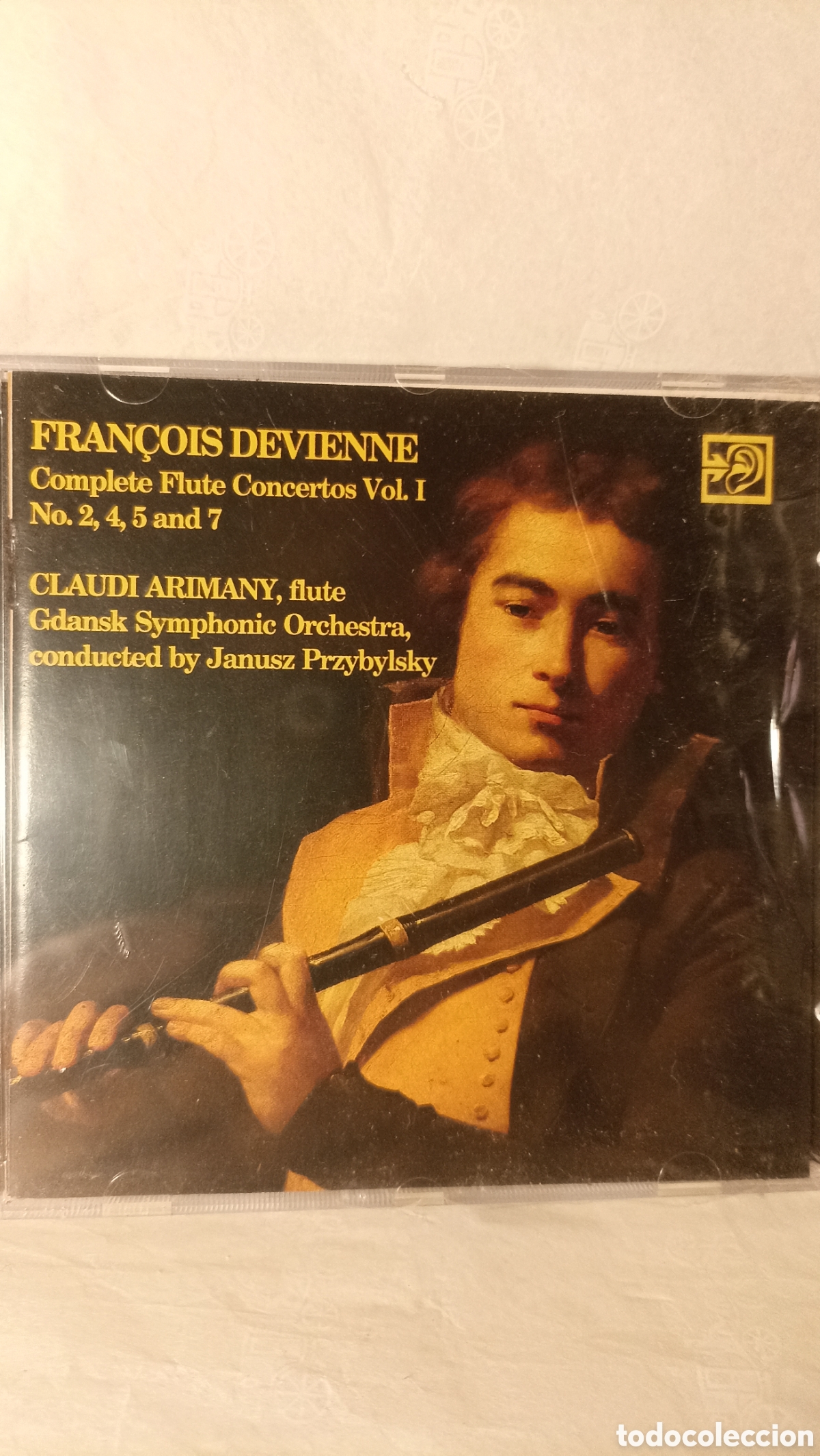 CDs de M&uacute;sica: &rdquo;Fran&ccedil;ois Devienne: Complete Flute Concertos Vol. I&rdquo; interpretado por Claudi Arimany. En su embalaje