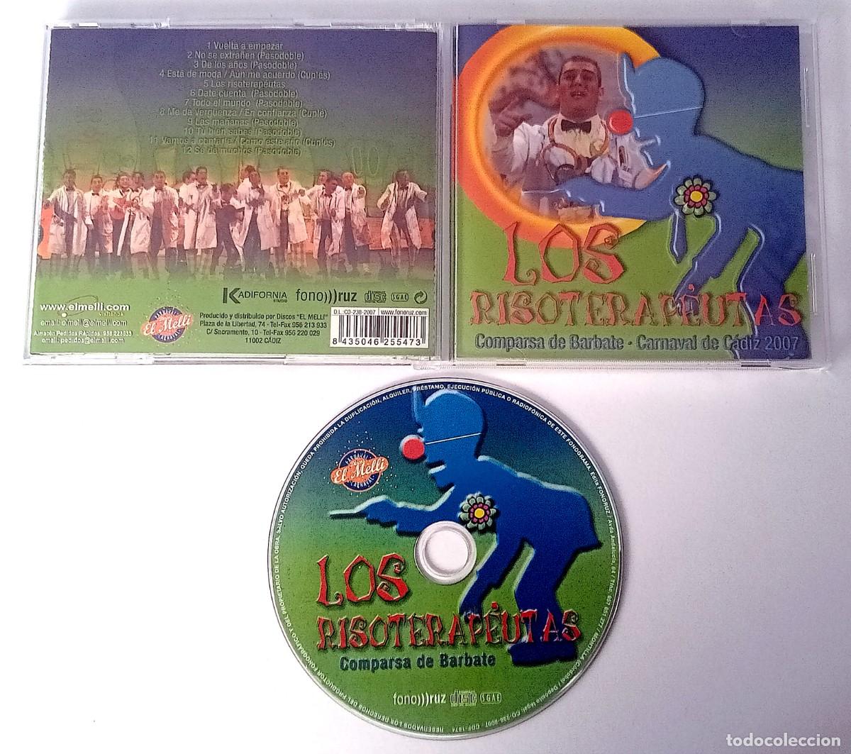 CDs de m&uacute;sica: CD COMPARSA DE BARBATE LOS RISOTERAPEUTAS CARNAVAL DE CADIZ 2007 - Foto 2