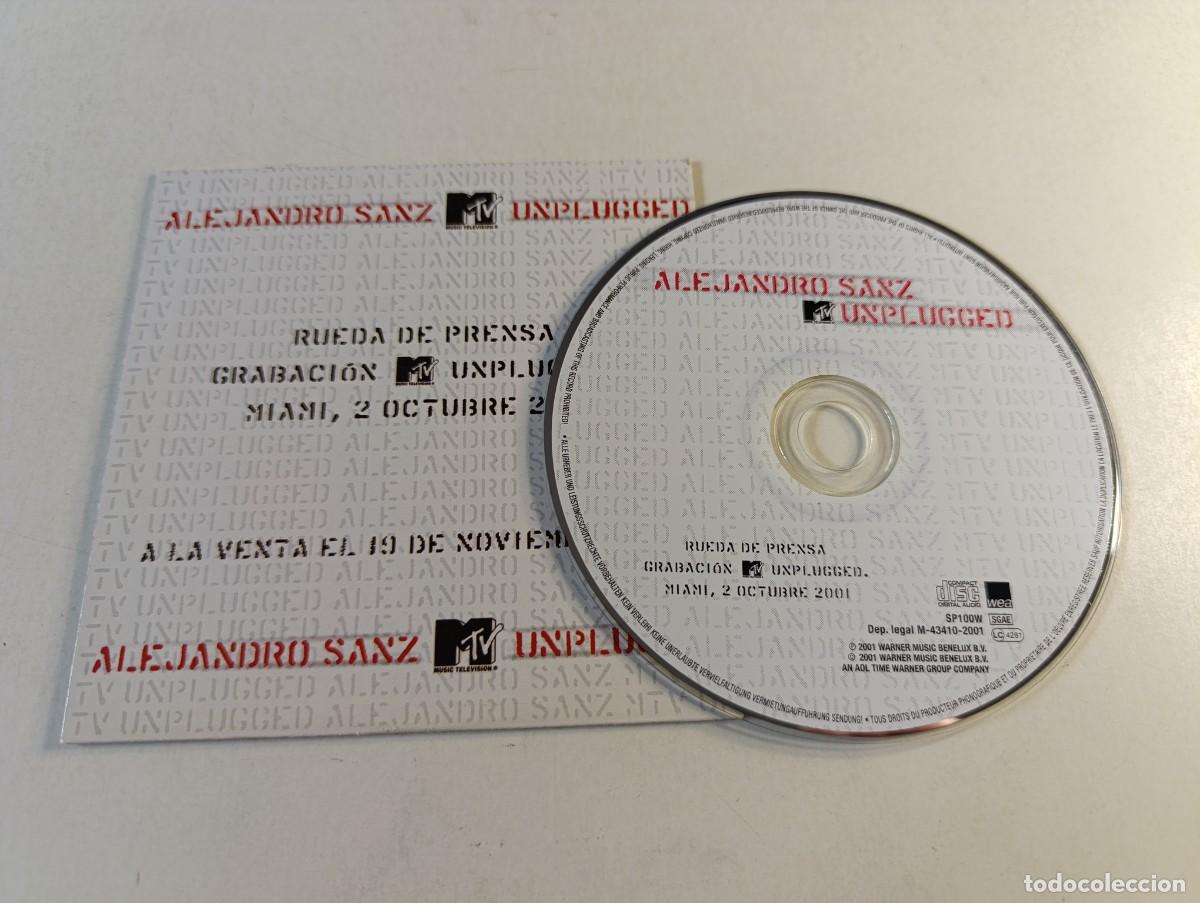 CDs de M&uacute;sica: ALEJANDRO SANZ 'Rueda de Prensa grabaci&oacute;n MTV Unplugged' CD promo 2001 EPK