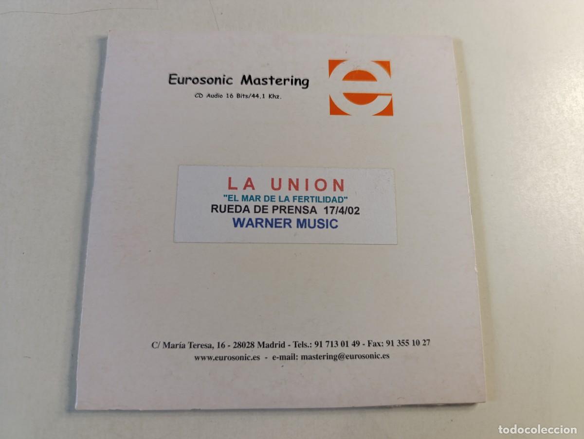 CDs de M&uacute;sica: LA UNI&Oacute;N 'Entrevista presentando EL MAR DE LA FERTILIDAD' CDr promo 2002 EPK rueda de prensa