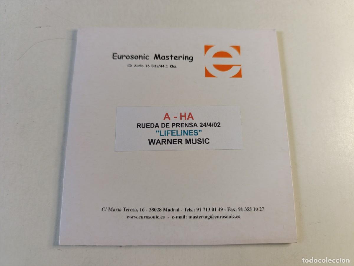 CDs de M&uacute;sica: A-HA 'Entrevista a A-HA presentando LIFELINES' CDr promo 2002 EPK rueda de prensa Warner Music RARO