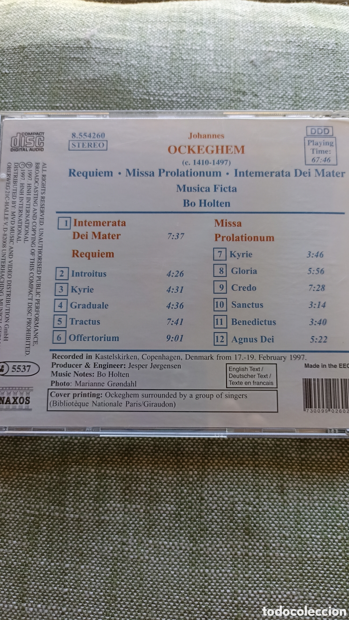 CDs de m&uacute;sica: Ockeghem: Requiem / Missa - Foto 2