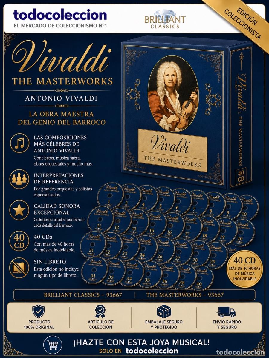 CDs de M&uacute;sica: VIVALDI &ndash; THE MASTERWORKS ● Brilliant Classics ● Edici&oacute;n Box Set 40 CDs