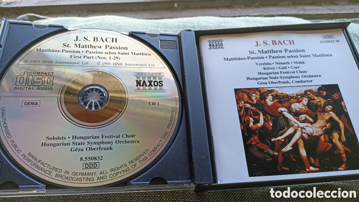 CDs de M&uacute;sica: 3Cd Pasi&oacute;n seg&uacute;n San Mateo&rdquo; de J.S. Bach.