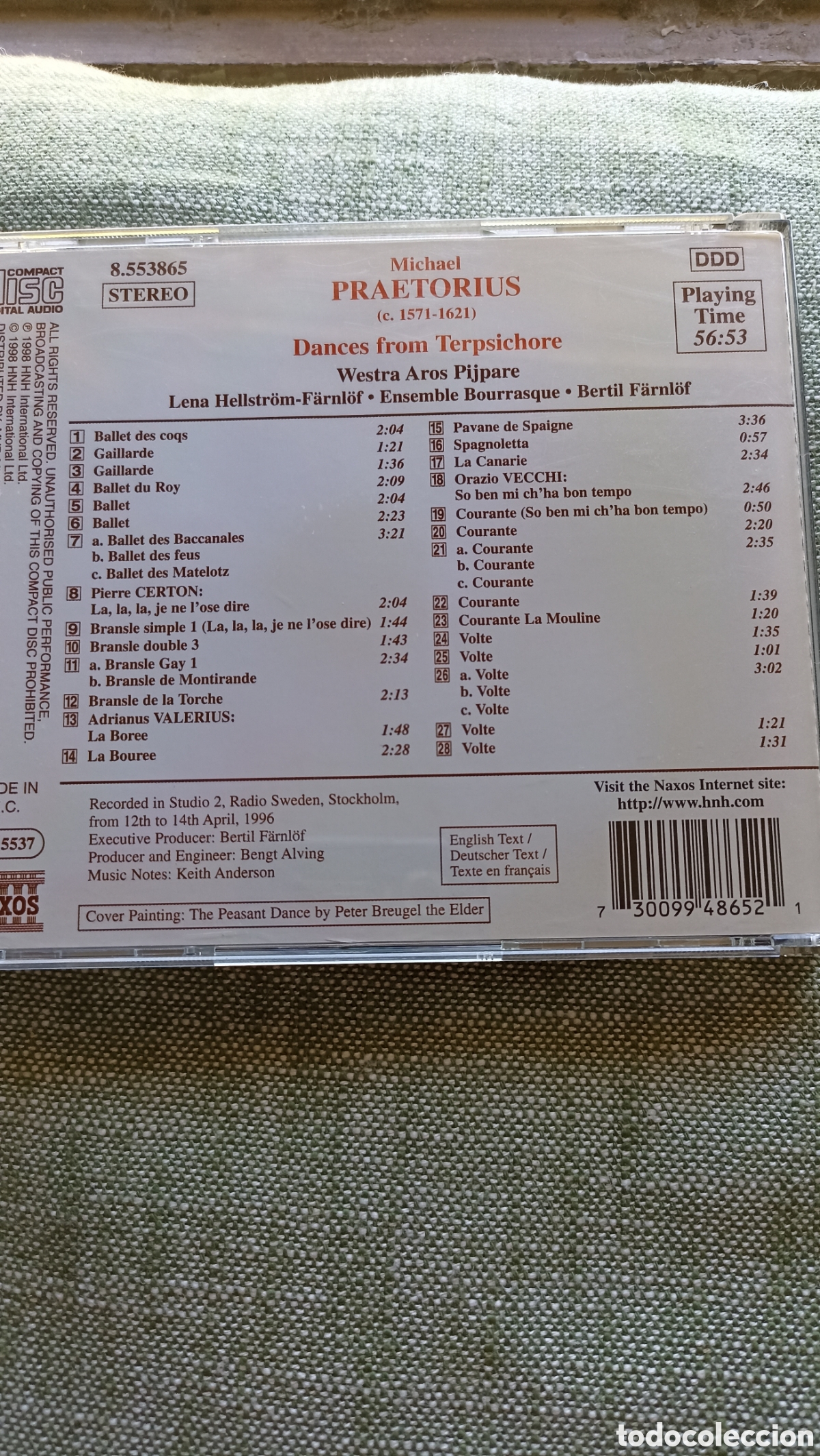 CDs de m&uacute;sica: Dances from Terpsichore (Danzas de Terps&iacute;core) de Michael Praetorius. - Foto 2