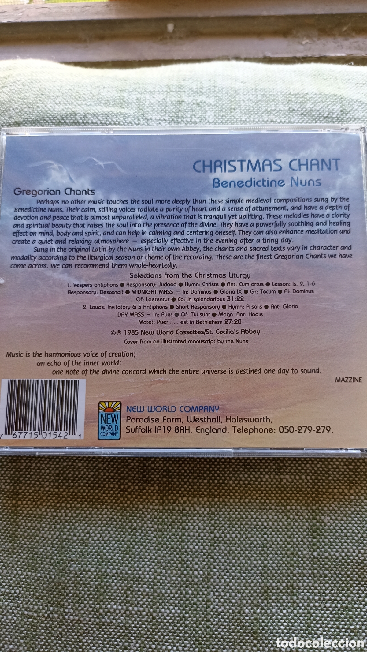 CDs de M&uacute;sica: &rdquo;Gregorian Chant Christmas&rdquo;