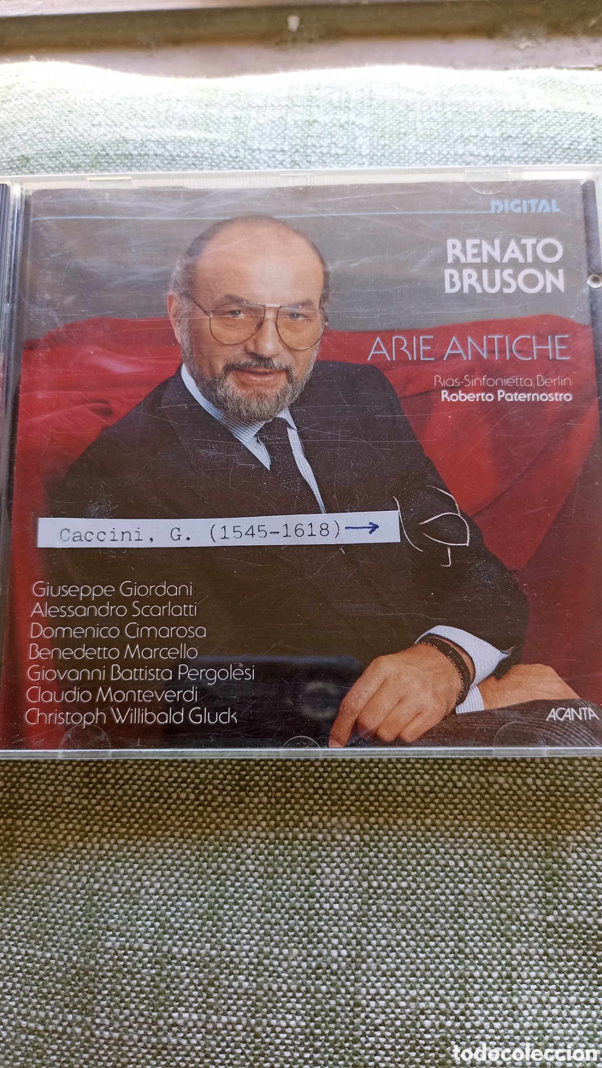 CDs de M&uacute;sica: CD &rdquo;Arie Antiche&rdquo; del bar&iacute;tono Renato Bruson, bajo el sello Acanta