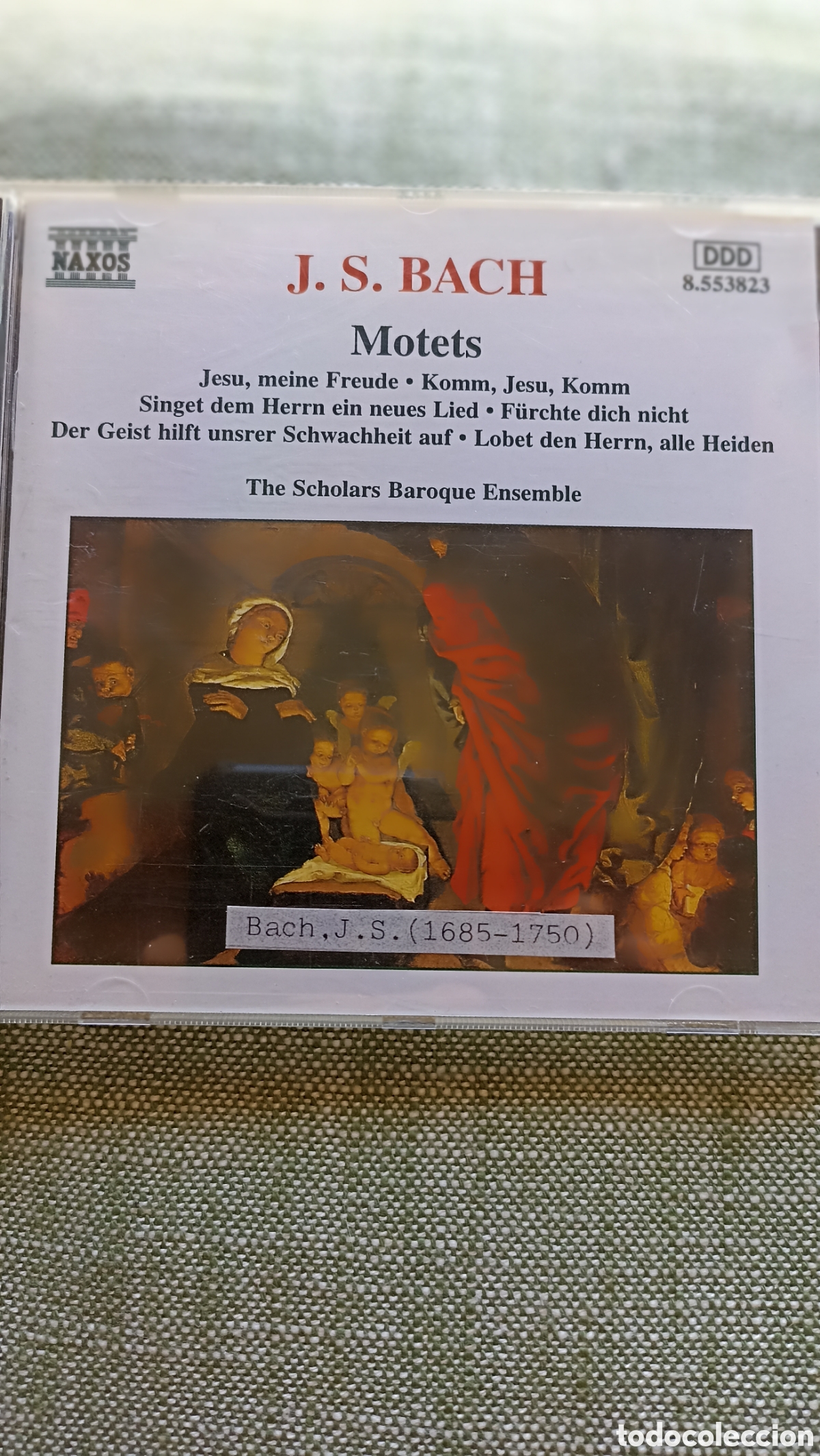 CDs de M&uacute;sica: Johann Sebastian Bach tituladas Motets, interpretadas por el conjunto musical &rdquo;The Scholars Baroque