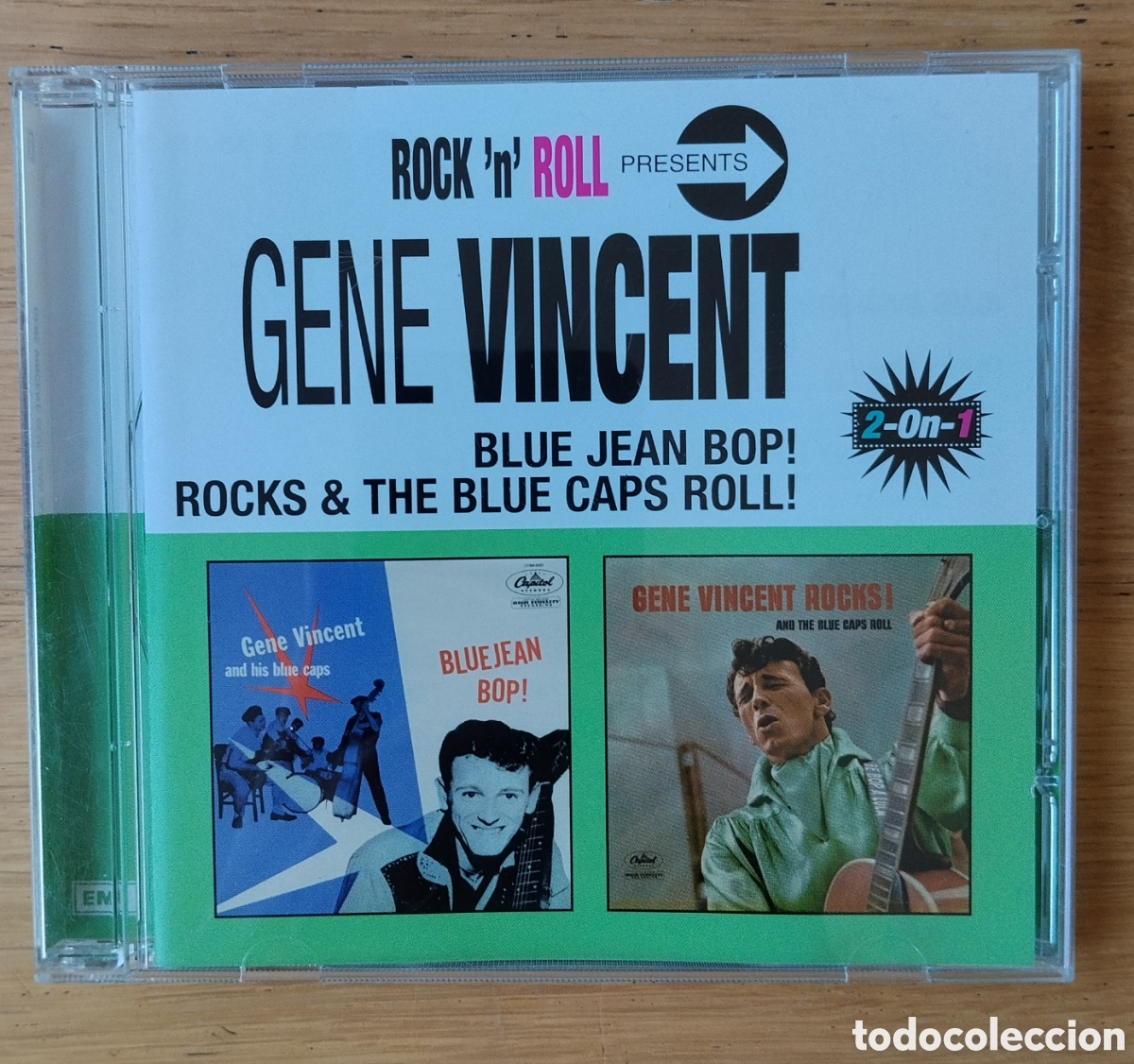 CDs de M&uacute;sica: GENE VINCENT : &rdquo;BLUE JEAN BOP +GENE VINCENT ROCKS ! AND THE BLUE CAPS ROLL&rdquo; CD 2001 - ROCK AND ROLL