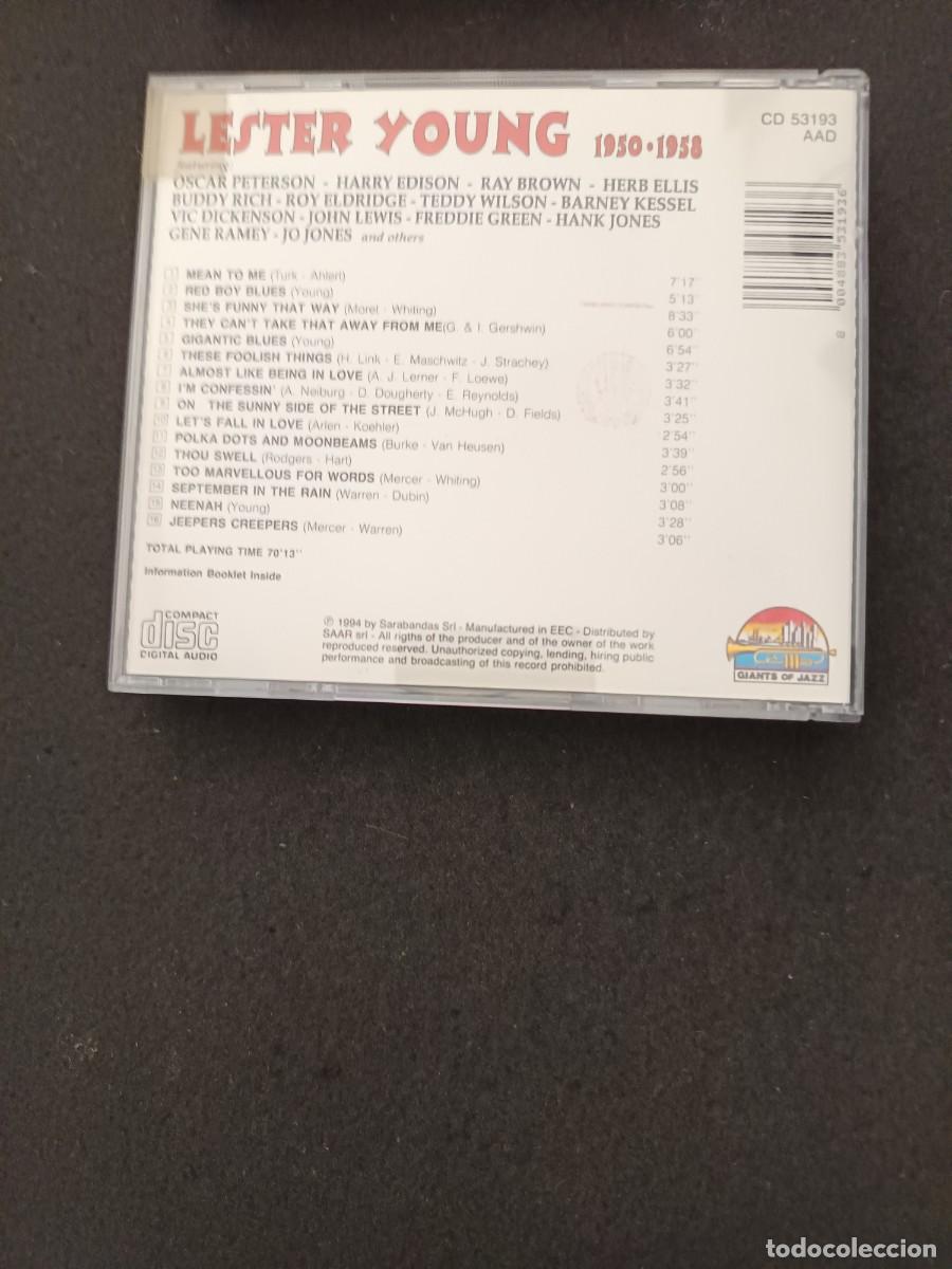 CDs de m&uacute;sica: LESTER YOUNG, 1950-1958 - Foto 2
