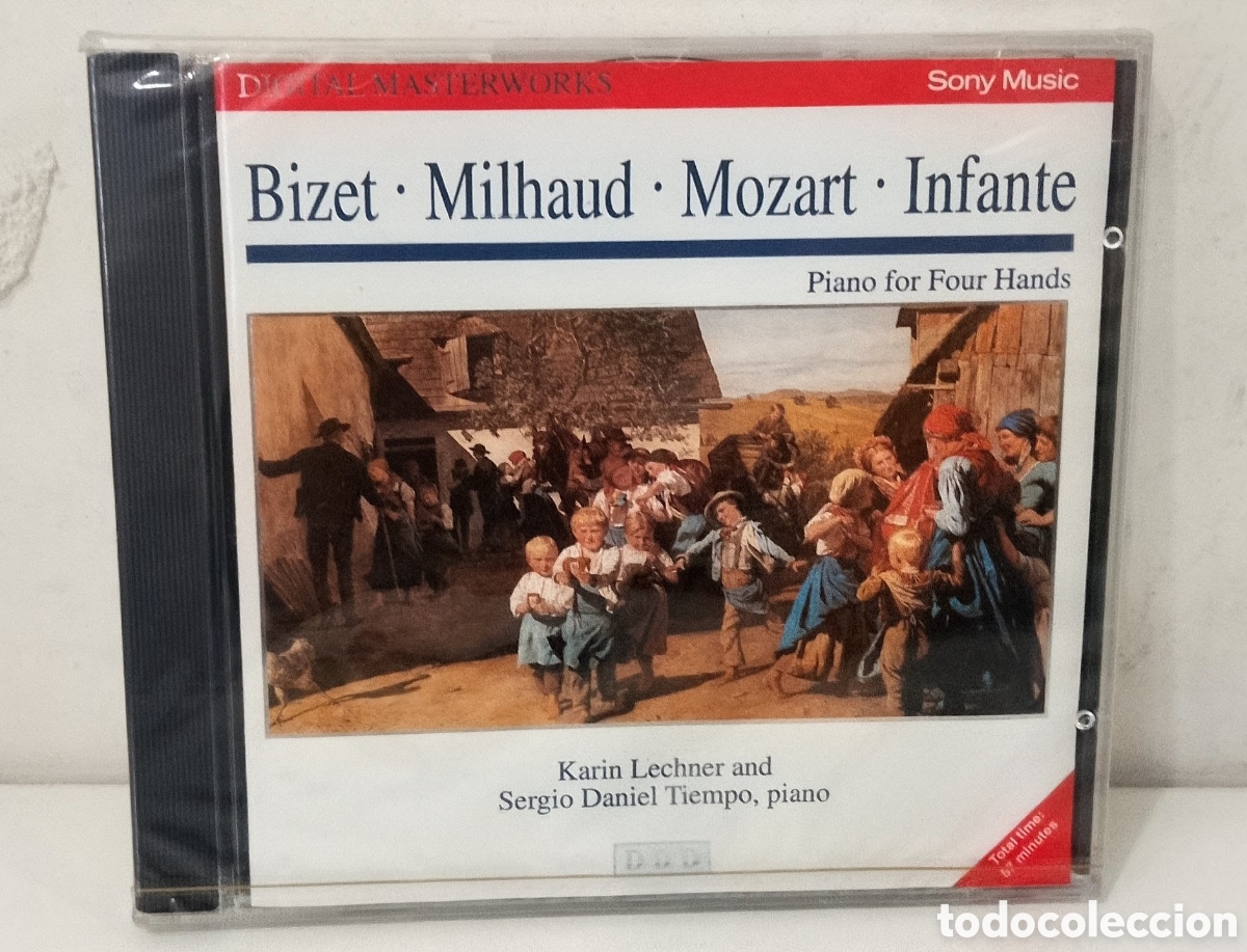 CDs de M&uacute;sica: BIZET - MILHAUD - MOZART - INFANTE. PIANO FOR FOUR HANDS. CD PRECINTADO