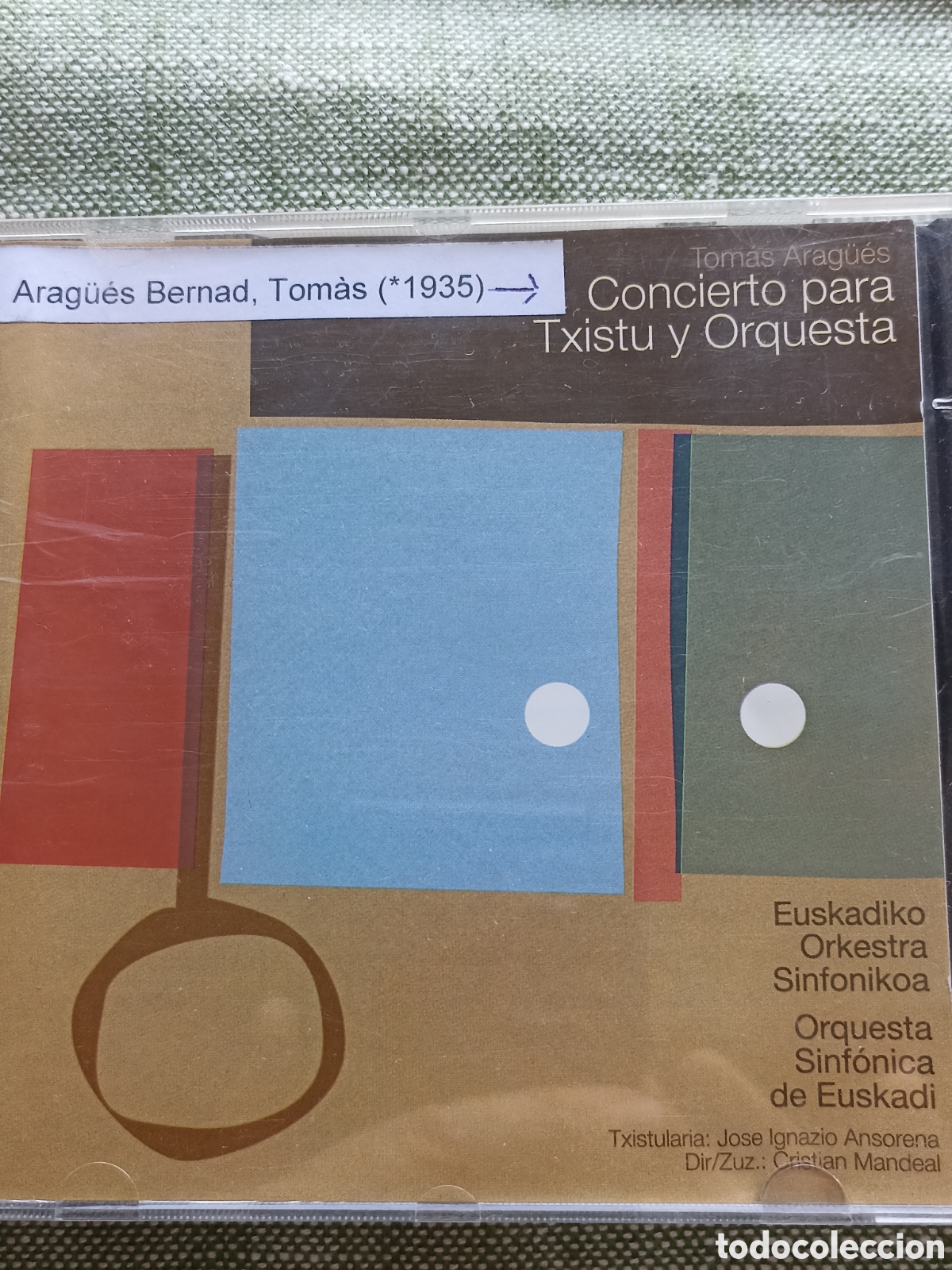 CDs de M&uacute;sica: Tom&aacute;s aragues concierto para Txistu y orquesta