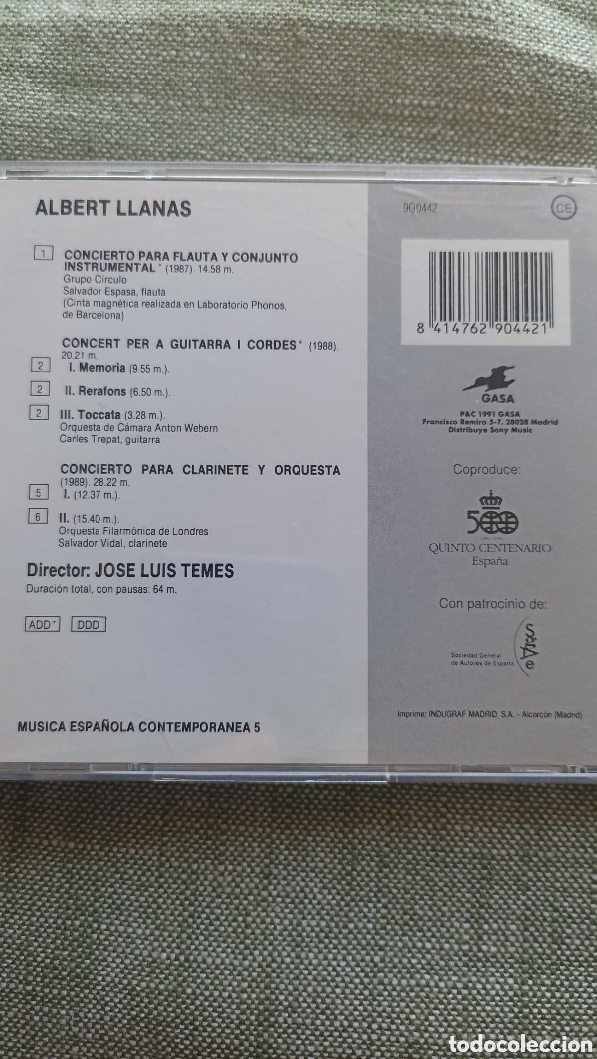 CDs de m&uacute;sica: Albert Llamas Piezas orquestrales - Foto 2