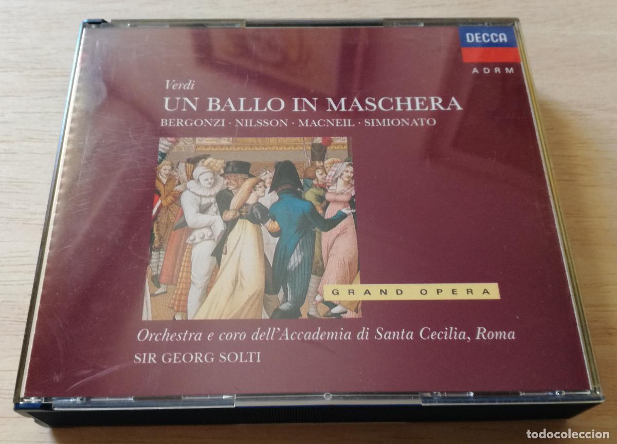 CDs de M&uacute;sica: VERDI - UN BALLO IN MASCHERA - BERGONZI NILSSON SOLTI - 2XCD DECCA