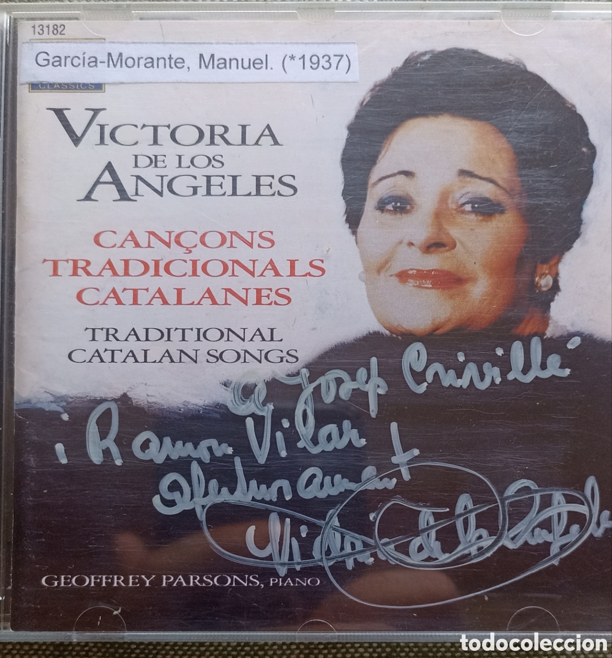 CDs de M&uacute;sica: Victoria de los &Aacute;ngeles, titulado Can&ccedil;ons Tradicionals Catalanes (Traditional Catalan Songs),