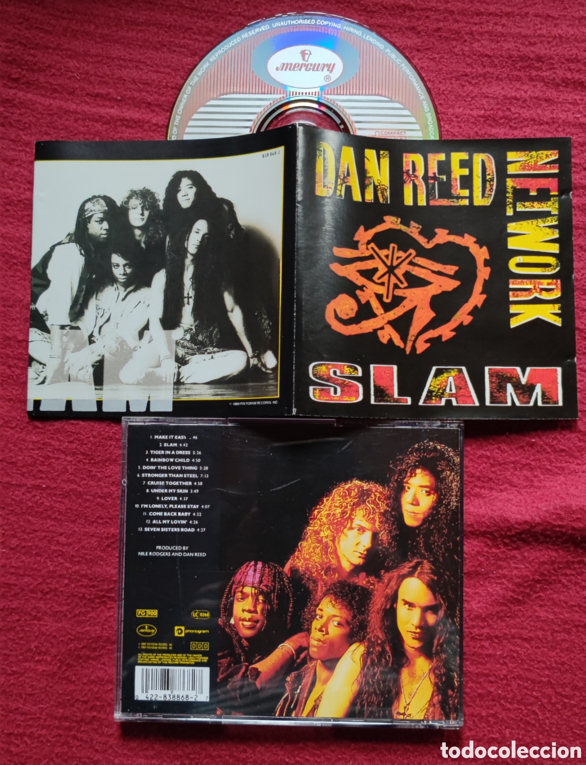 CDs de M&uacute;sica: DAN REED NETWORK: Slam. Cd Edici&oacute;n Original 1989 Phonogram Records. Produced by Nile Rodgers. Raro.