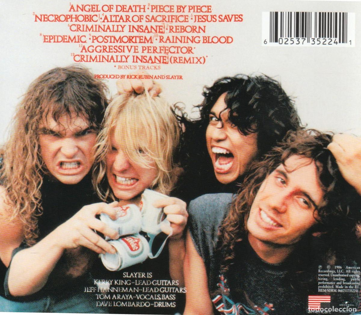 CDs de m&uacute;sica: SLAYER. REIGN IN BLOOD. CD. - Foto 2