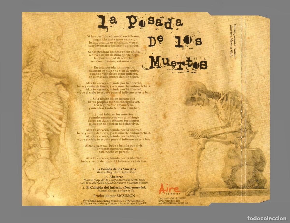 CDs de m&uacute;sica: MAGO DE OZ. LA POSADA DE LOS MUERTOS. [CD SINGLE]. - Foto 6