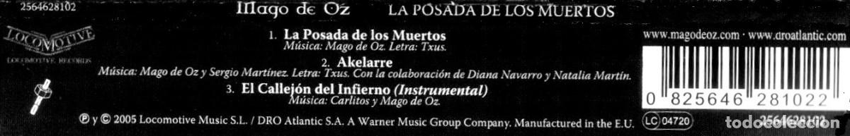 CDs de m&uacute;sica: MAGO DE OZ. LA POSADA DE LOS MUERTOS. [CD SINGLE]. - Foto 7