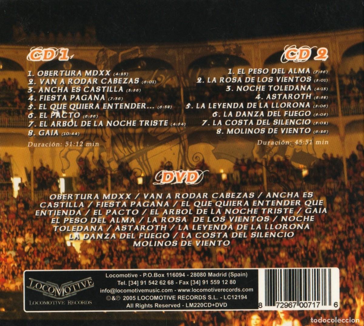 CDs de m&uacute;sica: [DOBLE CD+DVD]. MAGO DE OZ. MADRID LAS VENTAS. DIGIPACK. - Foto 5