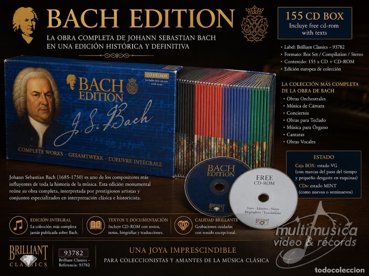 CDs de M&uacute;sica: Bach Edition - Complete Works ● Brilliant Classics ● 155 x CD, Reissue, Stereo CD, CD-ROM Box Set
