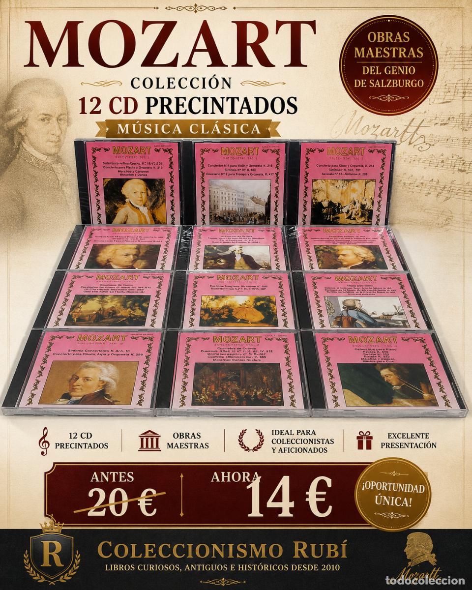 CDs de M&uacute;sica: MOZART | LOTE 12 CD PRECINTADOS | M&Uacute;SICA CL&Aacute;SICA | NUEVOS | OCASI&Oacute;N