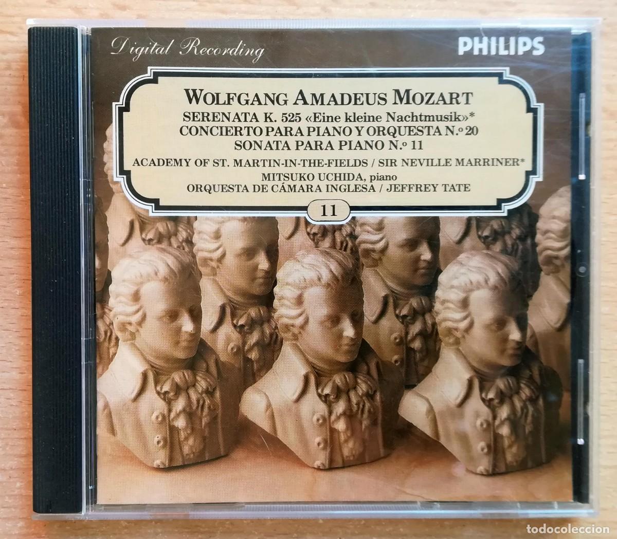 Musik-CDs: Wolfgang Amadeus Mozart. Serenata K 525. Concierto para piano y orquesta N&ordm; 20 Caja y libreto. No CD